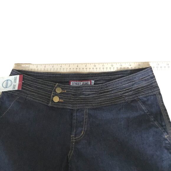 Street Trouser Jeans Low Waist Black Wash Stretchy Straight Womens 13 NWT Y2K - Picture 6 of 10